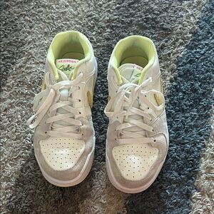 Jordan White and Yellow Sneakers